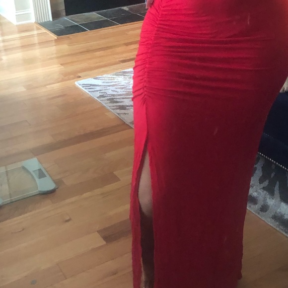 Red Maxi Skirt - Picture 4 of 6